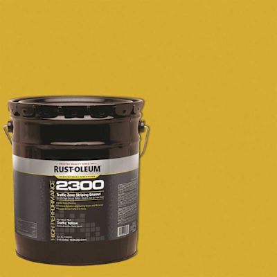 Rust-Oleum 5 gal. 2300 Flat Yellow Exterior Traffic Striping Paint