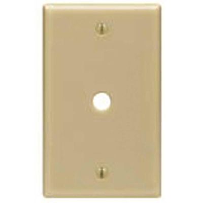 Leviton 1-Gang Beige 0.406 in. Phone/Cable Plastic Standard Wall Plate (1-Pack) 86013-I