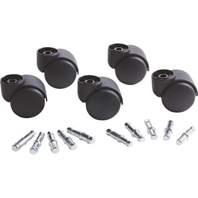 Master Caster 100 lbs./Caster Matte Black Deluxe Casters Nylon (5-Set)