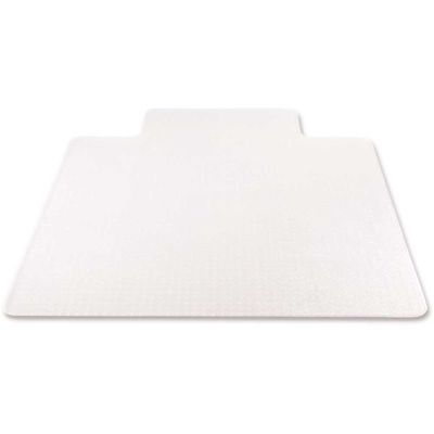 Deflect-o SuperMat Clear 45 in. W x 53 in. H Vinyl Studded Beveled Mat for Med Pile Carpet