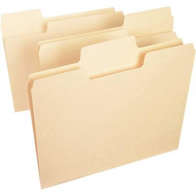 Smead Supertab File Folders 1/3 in. Cut Top Tab Letter, Manila (100-Box)