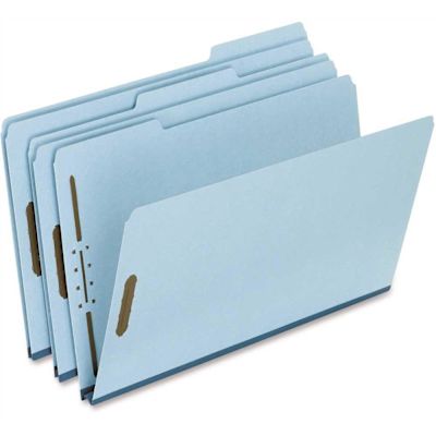 Pendaflex 2-Fastener Pressboard Expanding Folder with 1/3-Cut Tab, Legal, Blue, (25-Box)