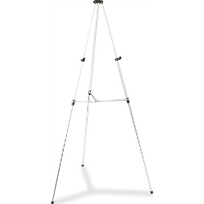 GBC-COMMERCIAL & CONSUMER GRP LIGHTWEIGHT TELESCOPING TRIPOD EASEL, 38" TO 66" HIGH, ALUMINUM, SILVER