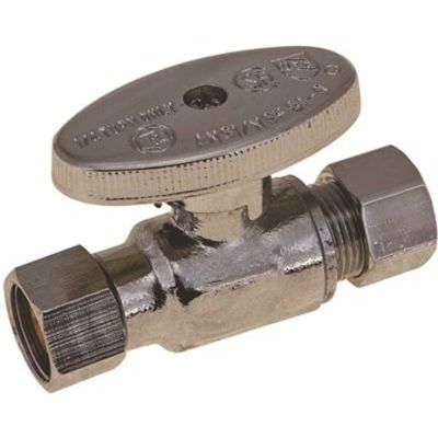 DURAPRO Quarter Turn Replacement Stop, 3/8 in. Female Compression x 3/8 in. Compression, Lead Free