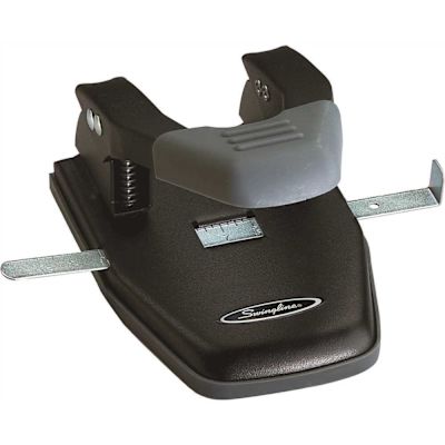 Swingline 1/4 in. 2-Hole Steel Punch with Comfort Handle, Black (28-Sheet)