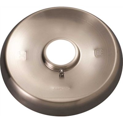 BrassCraft 5-1/2 in. 1-Handle Tub and Shower Faucet Escutcheon for Mixet Faucets Non-Pressure Balanced Valves in Satin Nickel