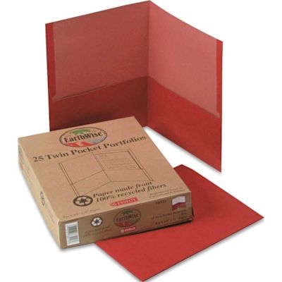 Esselte Pendaflex Corp. PENDAFLEX RECYCLED PAPER TWIN-POCKET PORTFOLIO, RED