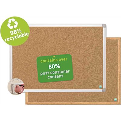 Bi-Silque Visual Communication Products Inc EARTH-IT CORK BOARD, 24 X 36, OAK FRAME