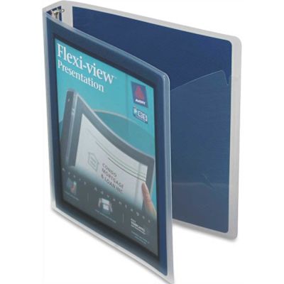 Avery Flexi-View 1" Binder with Round Rings, Navy Blue