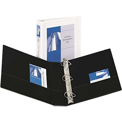 Avery Durable View 1 1/2" Binders with EZD Rings, Black
