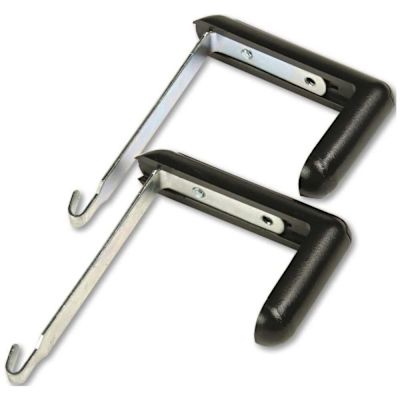 GBC-COMMERCIAL & CONSUMER GRP ADJUSTABLE CUBICLE HANGERS FOR 1 1/2 TO 3 INCH PANELS, ALUMINUM/BLACK, 2/SET