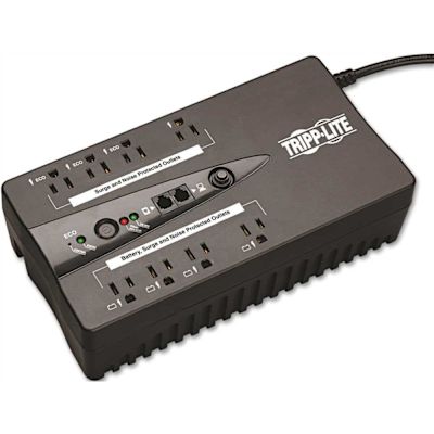 TRIPPLITE ECO SERIES GREEN 550VA UPS, 120V, USB, RJ11, 8 OUTLET