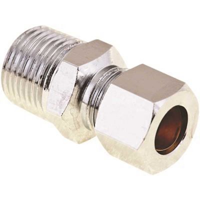 ProPlus Brass Compression Coupling 1/2 in. IPS x 3/8 in. OD Lead-Free