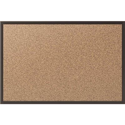 Quartet 18 in. x 24 in. Bulletin Board with Natural Cork Surface and Black (1-Each)