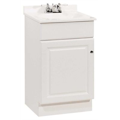 RSI Richmond 18-1/2 in. W x 16-1/4 in. D Bath Vanity in White with Cultured Marble Vanity Top in White with White Basin
