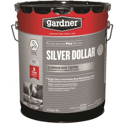 Gardner 4.75 Gal. Silver Dollar Aluminum Reflective Roof Coating