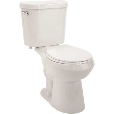 Premier Select 2-Piece 1.28 GPF Single Flush Round Bowl Toilet in White, Seat Included