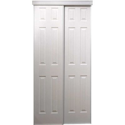 TRUporte 106 Series 72 in. x 80 in. White Composite Bypass Sliding Door