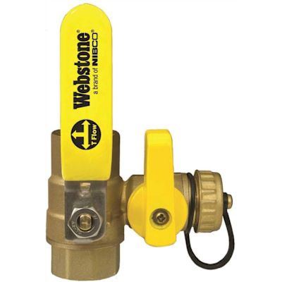 Webstone, a brand of NIBCO 3/4 in. Brass Cup x Cup Ball Drain Valve