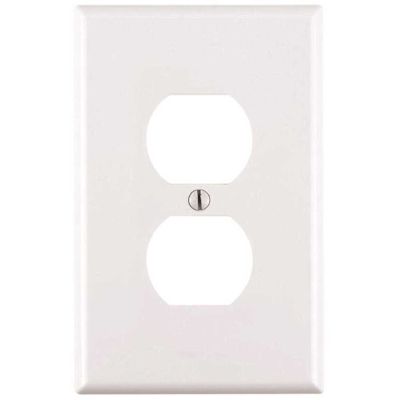 Leviton White 1-Gang Duplex Wall Plate