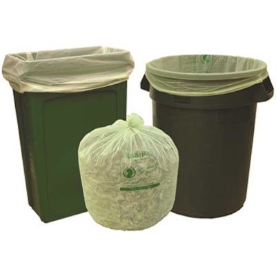 Natur-Bag 33 Gal. 33 In. X 40 In. 1.0 mL Compostable Trash Bags 8 Rolls Of 25 (200-Case)