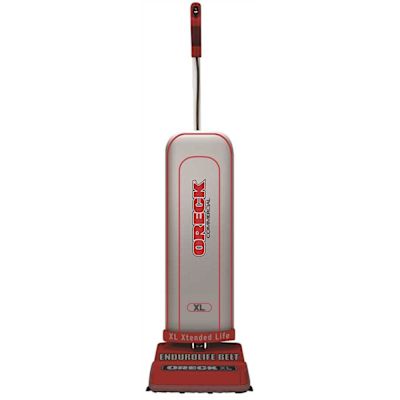 Commercial, Bagged, Corded, Replaceable Filter, Professional Upright Vacuum Cleaner for Carpet and Hard Floor, Red/Gray