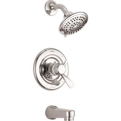 Delta Innovations 1-Handle Wall Mount Tub and Shower Faucet Trim Kit in Chrome (Valve Not Included)