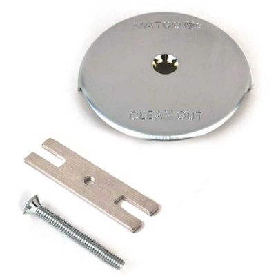 Watco 1-Hole Bathtub Overflow Plate Kit in Chrome Plated