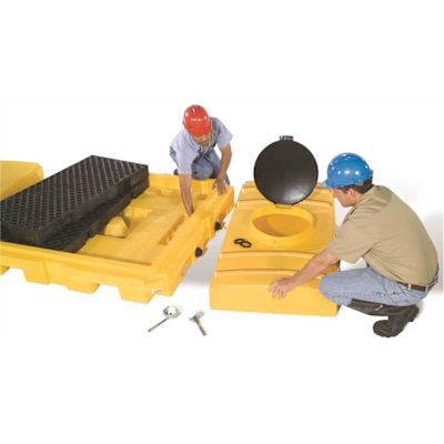 ULTRATECH INTERNATIONAL IBC SPILL PALLET 4TANK INDOR