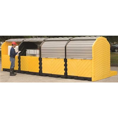 ULTRATECH INTERNATIONAL IBC SPILL PALLET 4TANK OUTDR