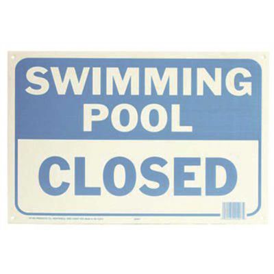 HY-KO Water Safety Swimming Pool Closed Sign