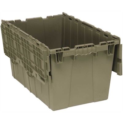 QUANTUM STORAGE SYSTEMS 24 in. x 15 in. 16.50 Gal. Attached Top Container Storage Bin in Gray