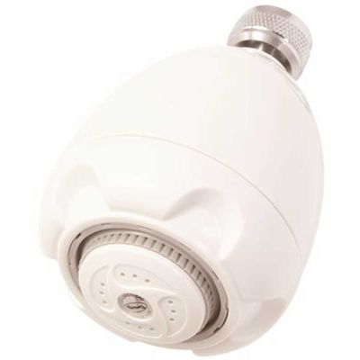 Premier 3-Spray 2.8 in. Single Wall Mount Low Flow Fixed Adjustable Shower Head in Chrome