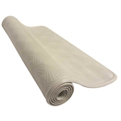 Zenna Home 27-1/2 in. x 15-3/4 in. Rubber Bath Mat in White
