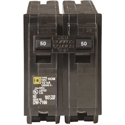 Square D Homeline 50 Amp 2-Pole Circuit Breaker(HOM250CP)