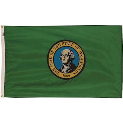 Valley Forge Flag 3 ft. x 5 ft. Nylon Washington State Flag