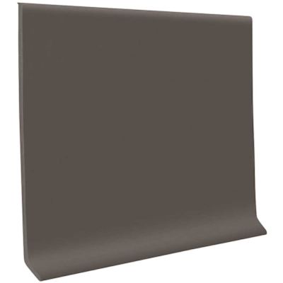 ROPPE Vinyl 4 in. x 0.080 in. x 48 in. Black Brown Vinyl Wall Cove Base (30-piece)