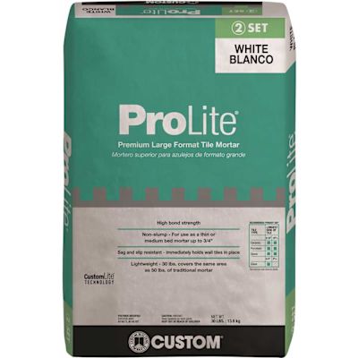 Custom Building Products ProLite 30 lb. White Premium Lightweight Large Format Mortar for Tile and Stone
