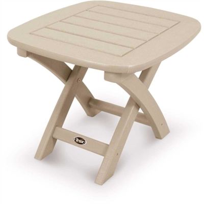 Trex Outdoor Furniture Yacht Club 21 in. x 18 in. Sand Castle Patio Side Table