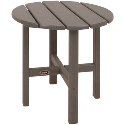 Trex Outdoor Furniture Cape Cod 18 in. Stepping Stone Round Plastic Outdoor Patio Side Table