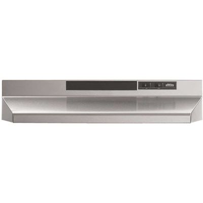 Broan-NuTone F40000 30 in. 230 Max Blower CFM Convertible Under-Cabinet Range Hood with Light in Stainless Steel