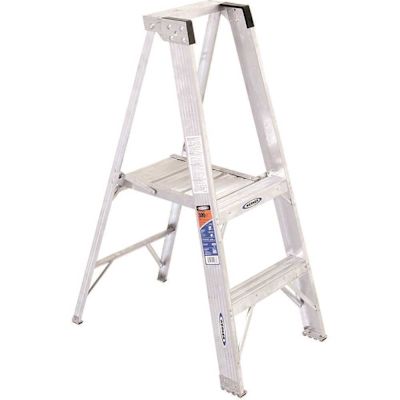 Werner 2 ft. Aluminum Platform Step Ladder (8 ft. Reach Height) with 300 lb. Load Capacity Type IA Duty Rating