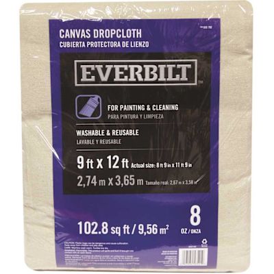 Everbilt 9 ft. x 12 ft. 8 oz. Heavyweight Canvas Drop Cloth