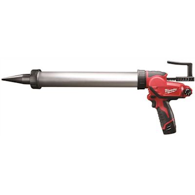 Milwaukee M12 12V Lithium-ion Cordless 20 oz. Aluminum Barrel Adhesive and Caulk Gun Kit with (1) 1.5Ah Battery & Charger