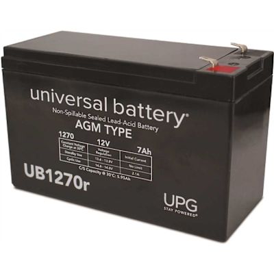 UPG 12-Volt 7 Ah F1 Terminal Sealed Lead Acid (SLA) AGM Rechargeable Battery