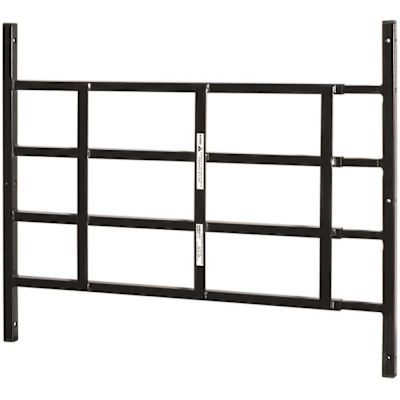 Segal 31 in. to 54 in. x 21-1/2 in. Steel Black 4-Bar Fixed Window Guard NON-EGRESS