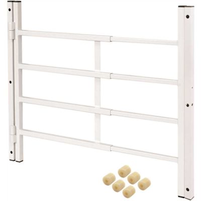 Segal 14 in. to 22 in. W x 21 in. High Carbon Steel Fixed 4-Bar Window Guard, White
