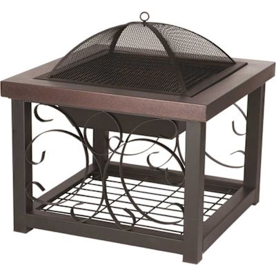 Fire Sense Hammer Tone Bronze Cocktail Table Fire Pit
