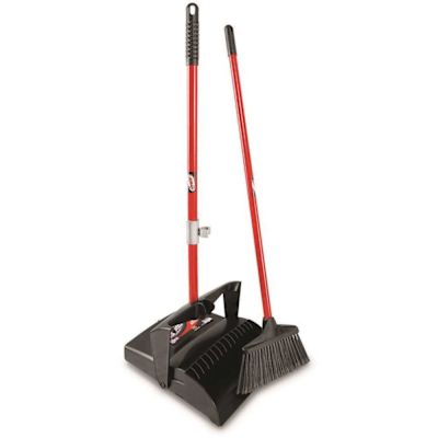 Libman 12 in. W Lobby Dust Pan and Open Lid Broom Set (Case of 2)