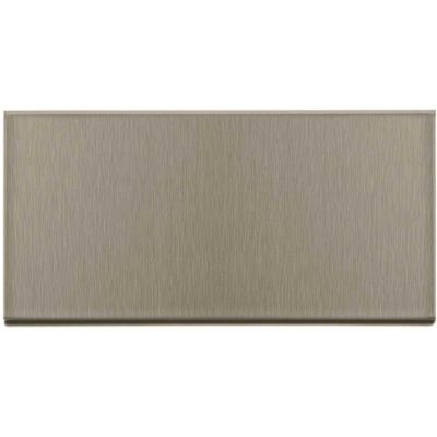 Aspect Short Grain 6 in. x 3 in. Brushed Stainless Metal Decorative Tile Backsplash (8-Pack)